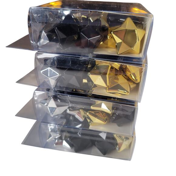96-Pc Metallic Star Table Scatter Decorations - Gold, Silver, Black - 4 Boxes - Picture 7 of 9
